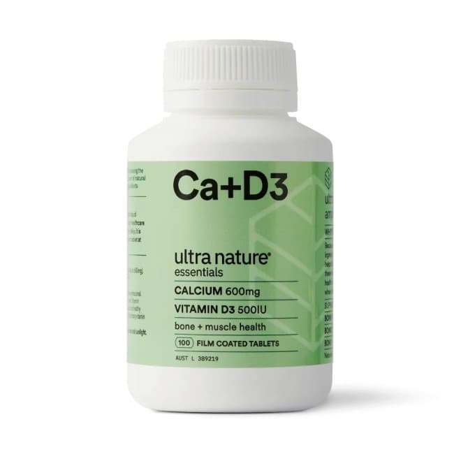 Shop Ultra Nature Essentials Calcium plus Vitamin D3 100 Film Coated ...