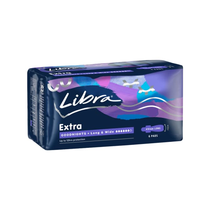 Buy Libra Extra Goodnights Pads Long And Wide With Wings 6 Pack Online