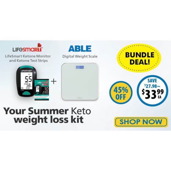 Buy Able Bundle Package (Lifesmart Ketone Monitor, Ketone Strips & Able