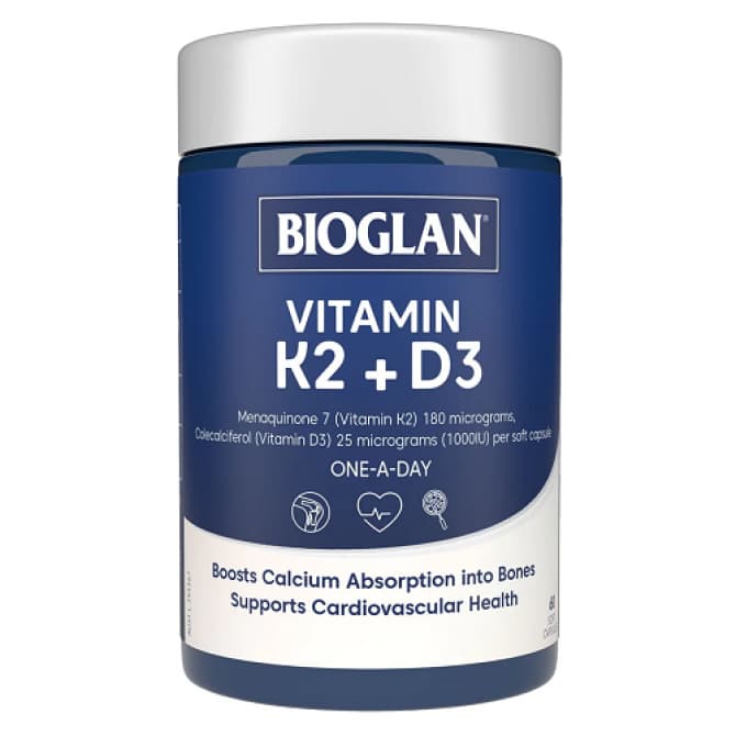 Buy Bioglan Vitamin K2 D3 60 Capsules Online