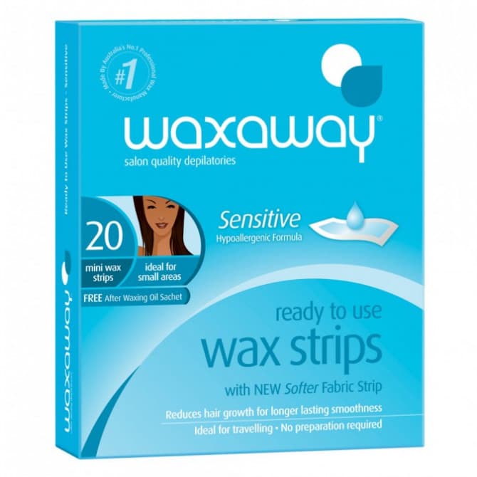 Buy Waxaway Ready To Use Wax Strips Sensitive Mini 20 Pack Online Chemist Australia