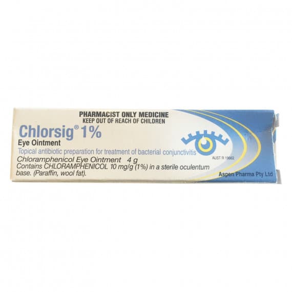 Buy Chlorsig Eye Ointment 1 percent 4g S3 Online