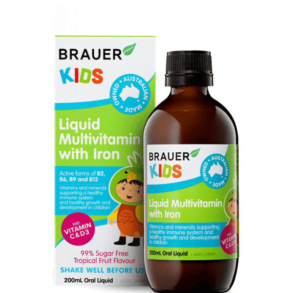 Shop Brauer Kids Liquid Multivitamin with Iron 200ml Online